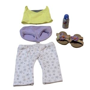 American Girl Doll‎ 18” Workout or Summer Outfit with Sandals and Sports Bottle